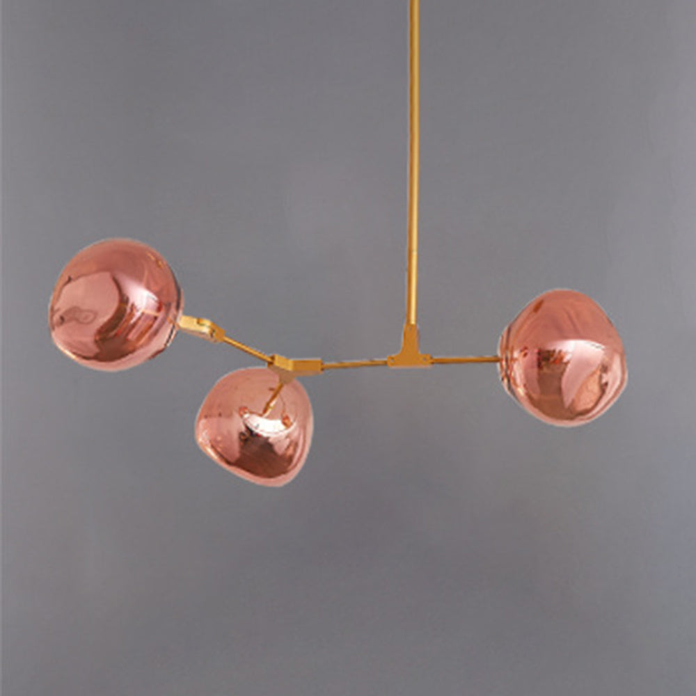 Glazen Bol Hanglamp Set 3 6 8 Lampen Goud Chroom Roségoud Eetkamer Woonkamer Modern Design E27 LED Sfeerverlichting | Sulvida
