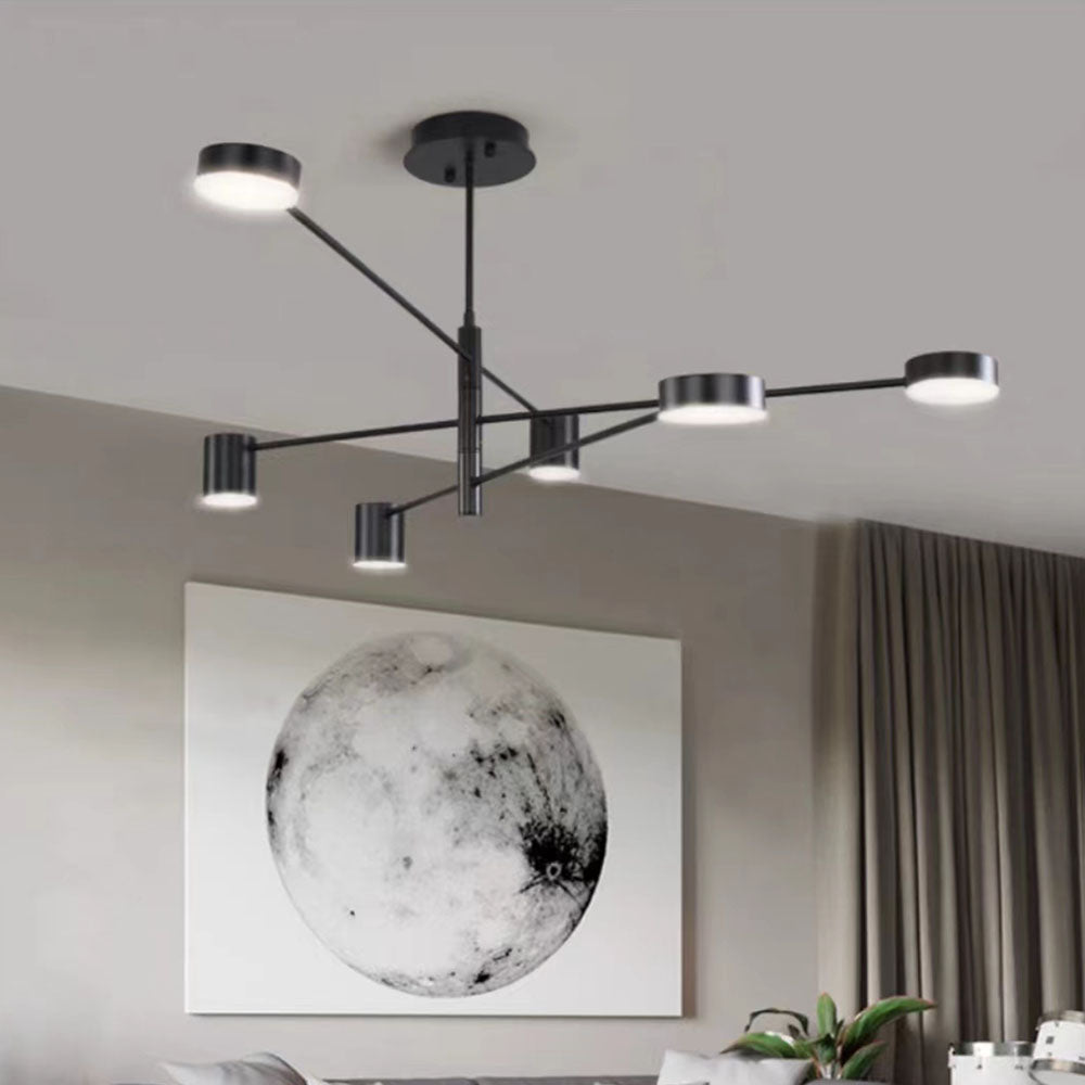 Industriële Hanglamp Metaal Zwart Goud LED Takstructuur Woonkamer Slaapkamer Modern Design Plafondlamp | Sulvida