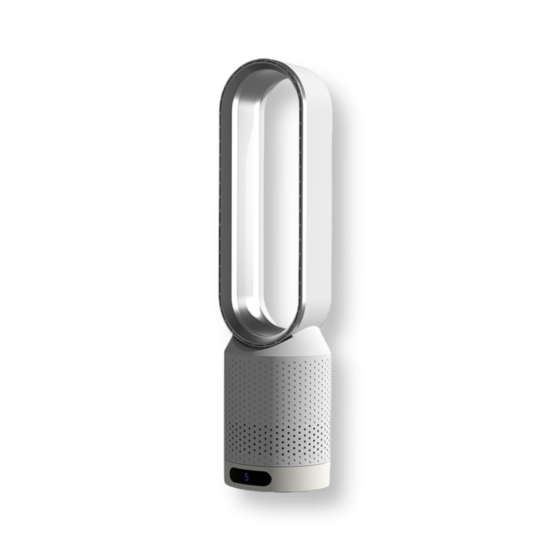 Torenventilator Bladloos 90° Oscillatie 6 Snelheden Luchtzuivering Stil 56 cm Slaapkamer Kantoor Woonkamer | Sulvida