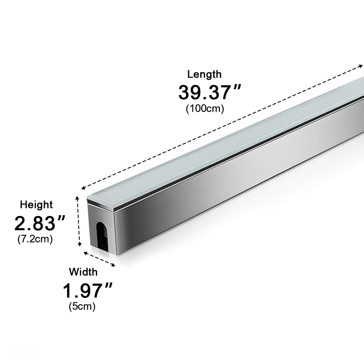 Inbouw LED-strook voor Buiten 100cm RVS Grondverlichting Waterdicht Terras Tuin Pad Padverlichting Sfeerverlichting | Sulvida