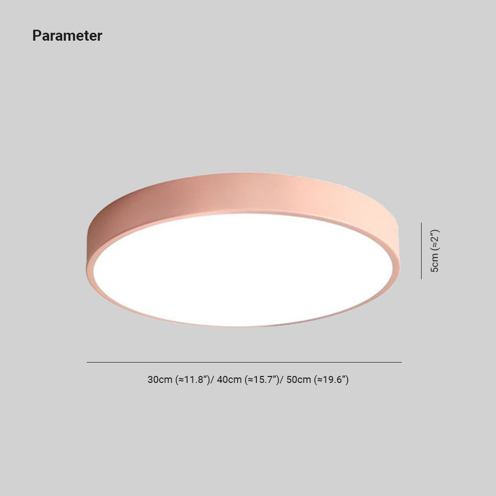 Ronde LED Plafondlamp Geel Blauw Groen Roze Grijs Modern Design Slaapkamer Woonkamer Kinderkamer Sfeerverlichting | Sulvida