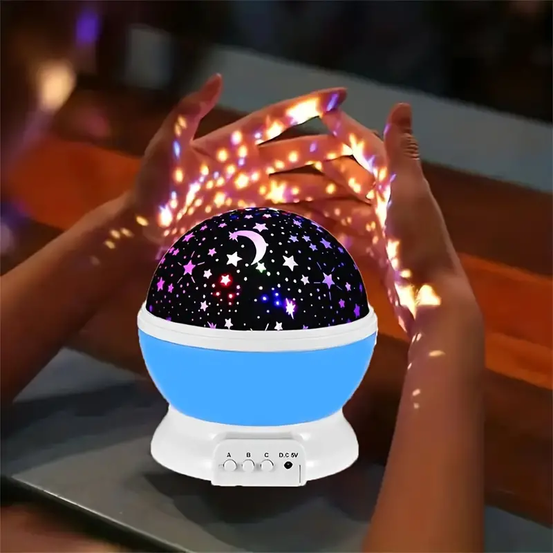 Sterrenprojectie Nachtlampje met Muziek voor Kinderkamer Sfeerverlichting Roterende Projectielamp USB | Sulvida