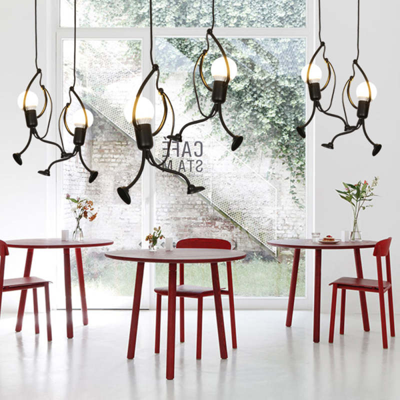 Hanglamp Figuur Metaal Zwart Wit LED E27 Woonkamer Eetkamer Slaapkamer Modern Design Plafondverlichting | Sulvida
