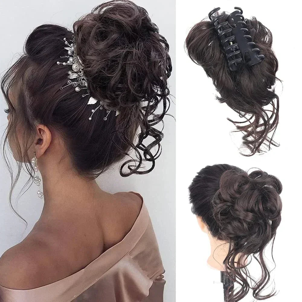 Clip-in Haarknot met Volume en Krullen voor Vol Effect – Instant Haarstuk 18 Kleuren | Sulvida