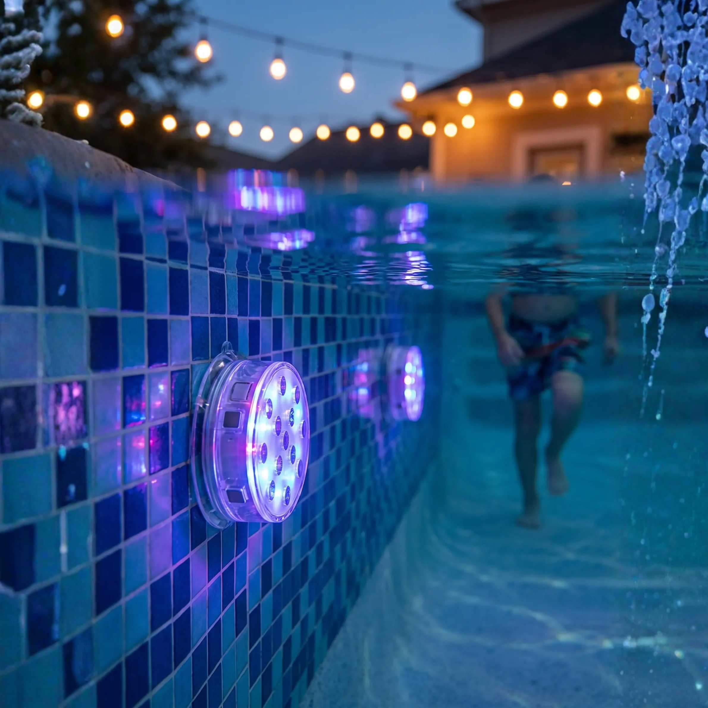 Oplaadbare Waterdichte LED-Lamp met Afstandsbediening en Magneetbevestiging voor Zwembad Aquarium Vijver Fontein | Sulvida