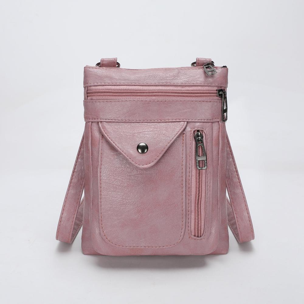 Vintage Crossbody Schoudertas Dames Retro Compacte Handtas Kunstleer Bruin Roze Zwart Dagelijks Gebruik | Sulvida