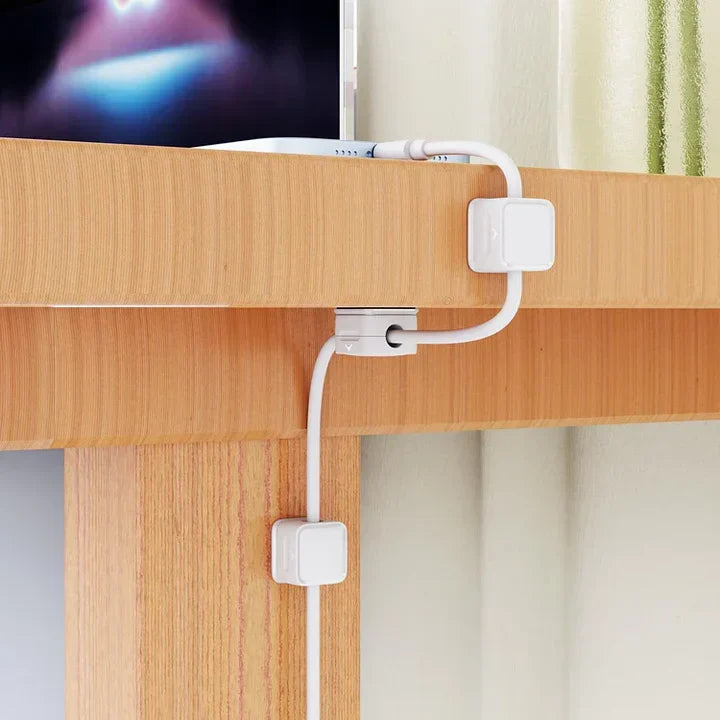 Magnetische kabelclips 3 stuks voor bureau kabelbeheer opbergen snoeren thuiskantoor opladers kabels organiseren | Sulvida