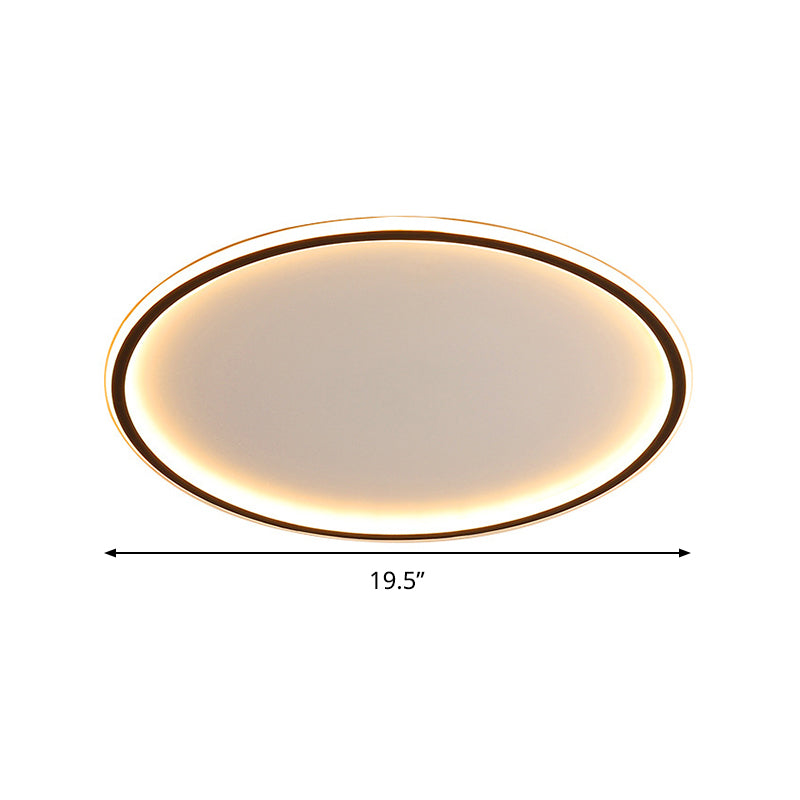 LED Plafondlamp Zwart Dimbaar met Afstandsbediening 40 50 60 cm Modern Aluminium Design Woonkamer Slaapkamer | Sulvida
