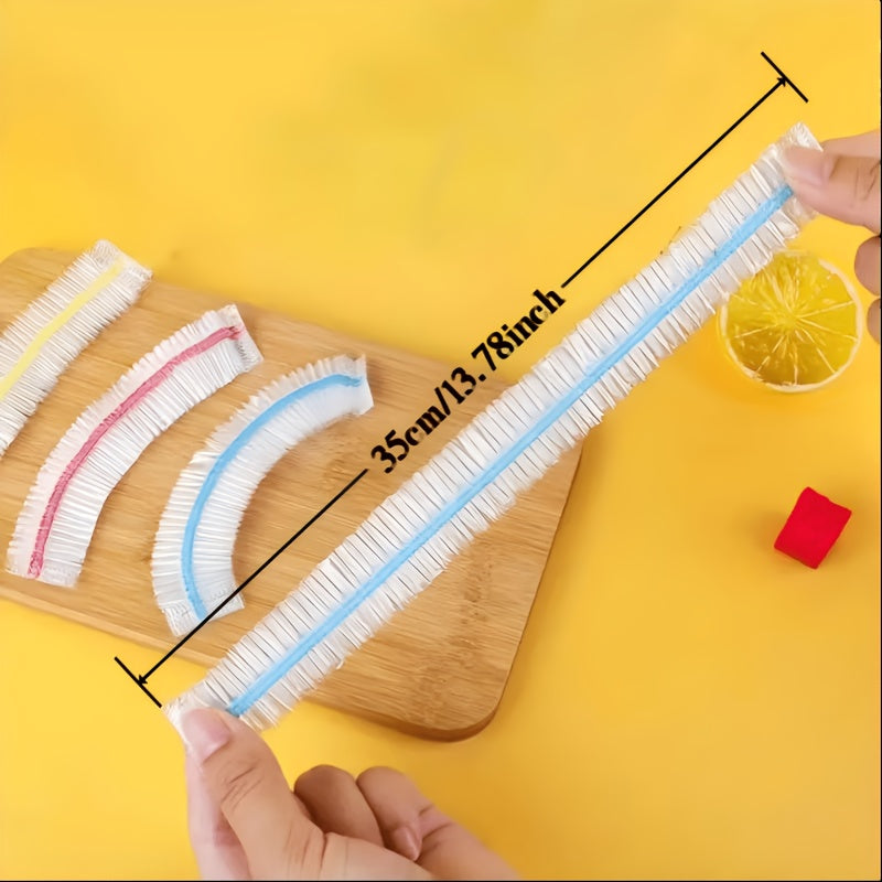 1000 couvre-bols élastiques réutilisables en PE, à cordon, transparents, pour conserver les aliments en cuisine | Sulvida