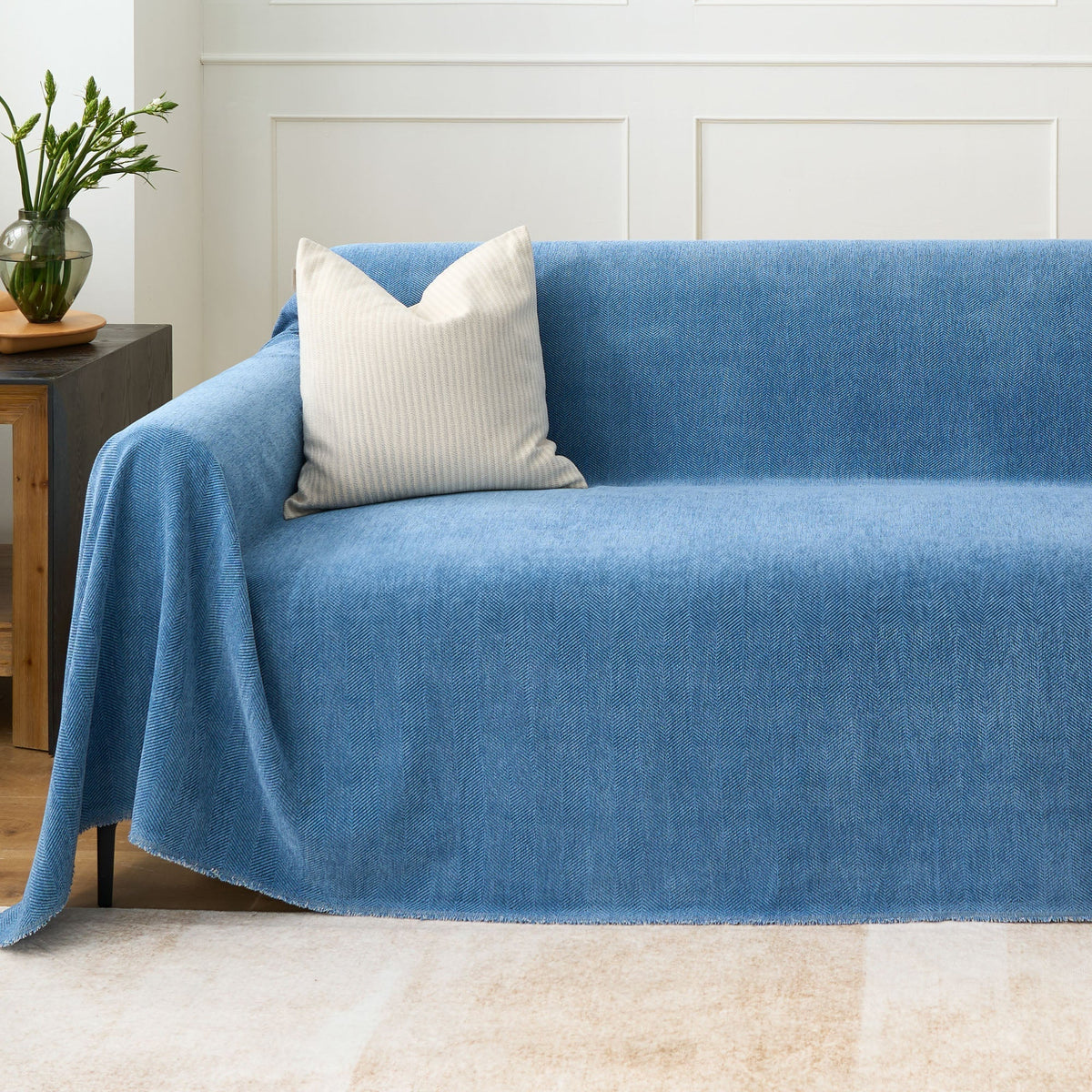 Geweven Bankhoes Visgraat Patroon Meubelbeschermer Huisdiervriendelijk Wasbaar Decoratief Sofa Woonkamer | Sulvida