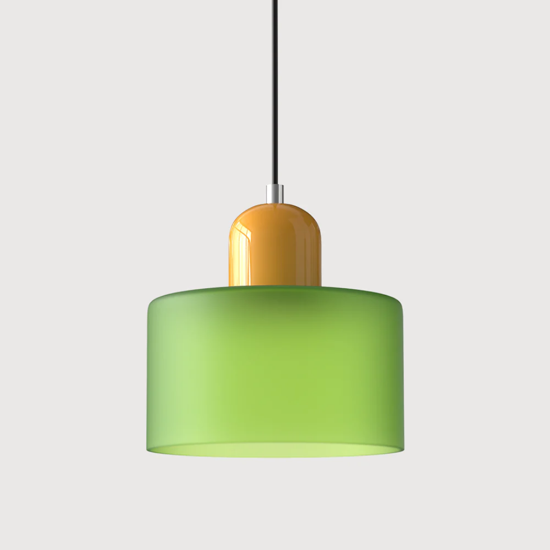 Glazen Hanglamp Tweekleurig Design Pendant Lamp voor Eetkamer Leeshoek Verstelbaar Stijlvol Lichtarmatuur | Sulvida