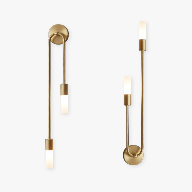 LED Wandlamp Metaal Acryl Goudkleurig Slaapkamer Woonkamer Modern Design Lichtgevend Accent Sfeerverlichting | Sulvida