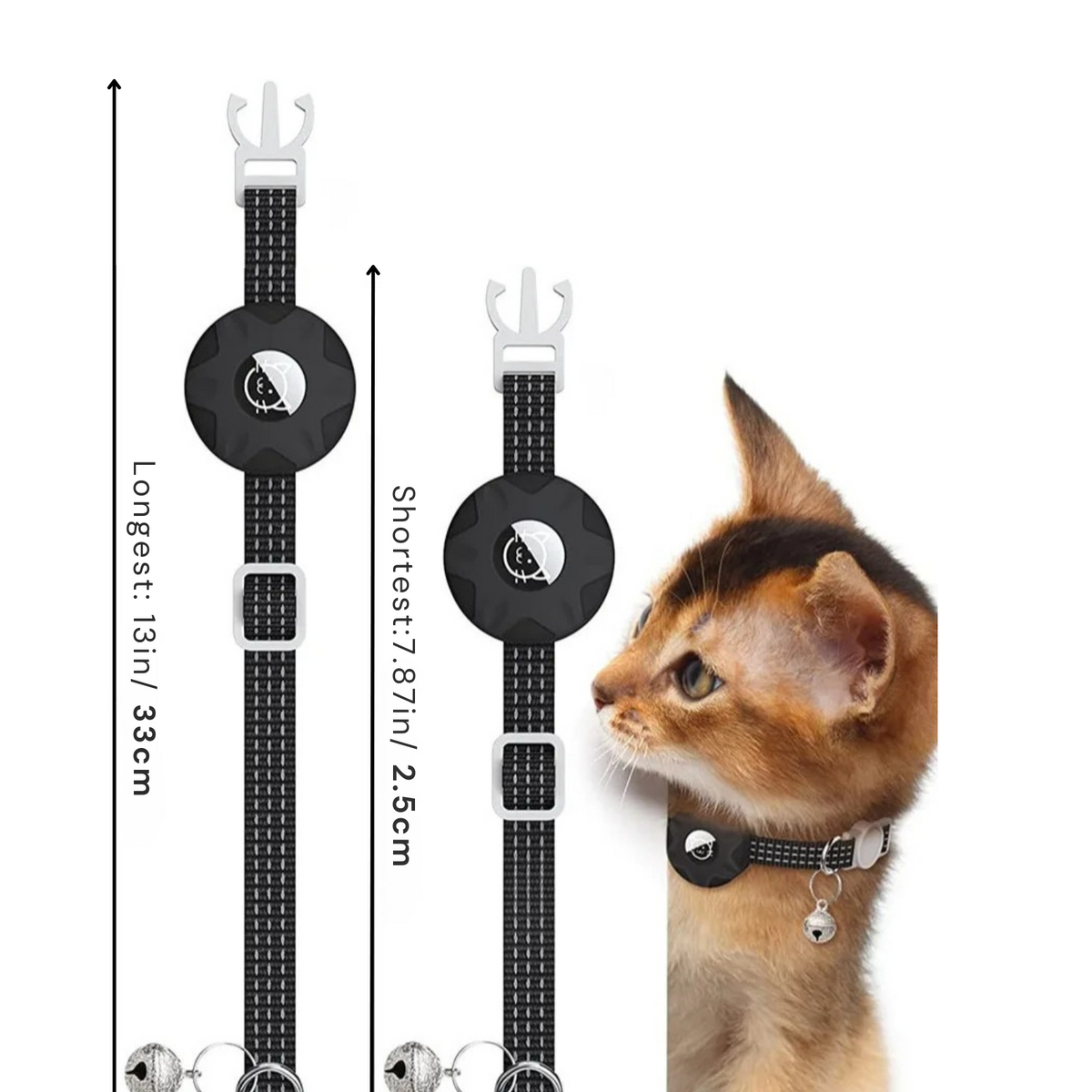 GPS-tracker voor huisdieren met reflecterende halsband voor katten en honden locatiebepaling veiligheid | Sulvida