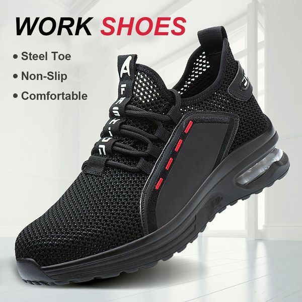Veiligheidsschoenen met stalen neus ultralight antislip ademend werk footwear comfort grip werkschoenen EU 37-48 | Sulvida