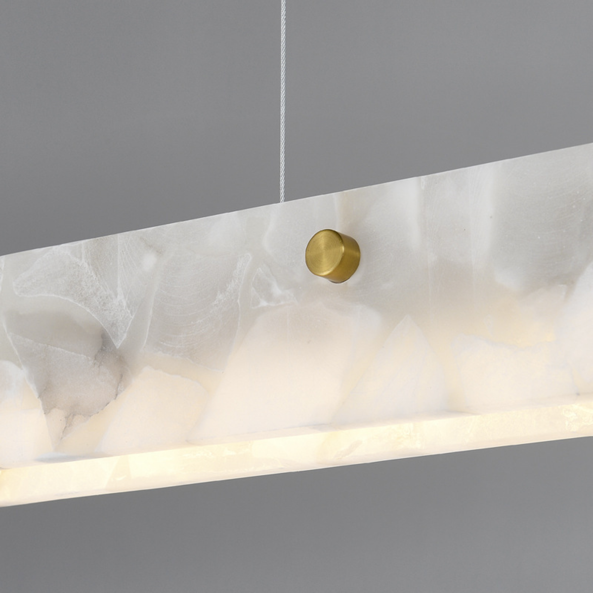 Marmeren Lineaire Hanglamp Natuursteen Design LED Verlichting Eetkamer Keukeneiland Luxe Moderne Sfeer | Sulvida