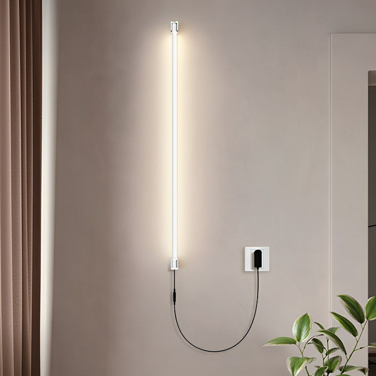 LED Wandlamp Verstelbaar 360° Zwart Wit Aluminium Strip Plug-in Modern Design Slaapkamer Eetkamer Woonkamer | Sulvida
