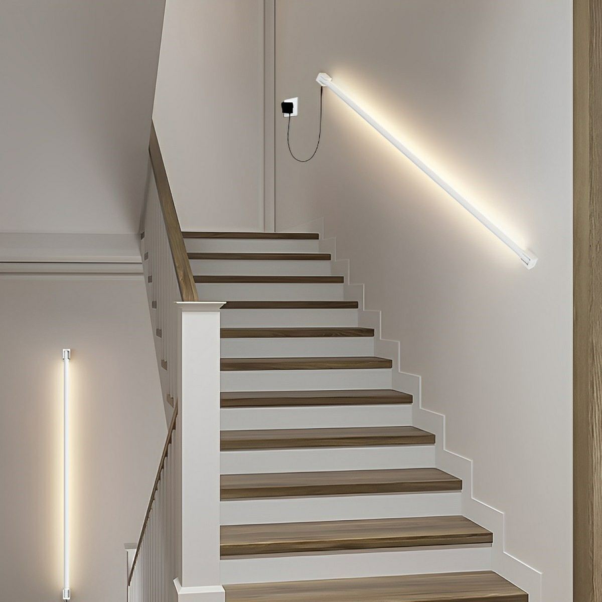 LED Wandlamp Verstelbaar 360° Zwart Wit Aluminium Strip Plug-in Modern Design Slaapkamer Eetkamer Woonkamer | Sulvida