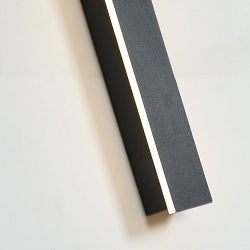 Lineaire buitenwandlamp LED IP65 waterdicht zwart metaal acryl tuinverlichting moderne gevelverlichting | Sulvida
