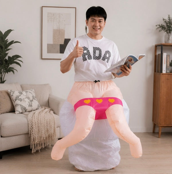 Opblaasbaar Toilet Kostuum voor Volwassenen – Carnaval Party Outfit Feestpak Humor Grappig Verkleedpak | Sulvida