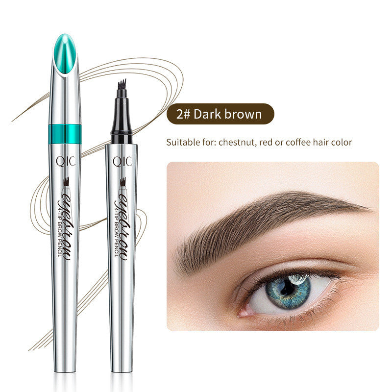 Wenkbrauwpen met Vierpuntige Applicator voor Natuurlijke Haarlook Microblading Effect Waterproof Langdurig | Sulvida