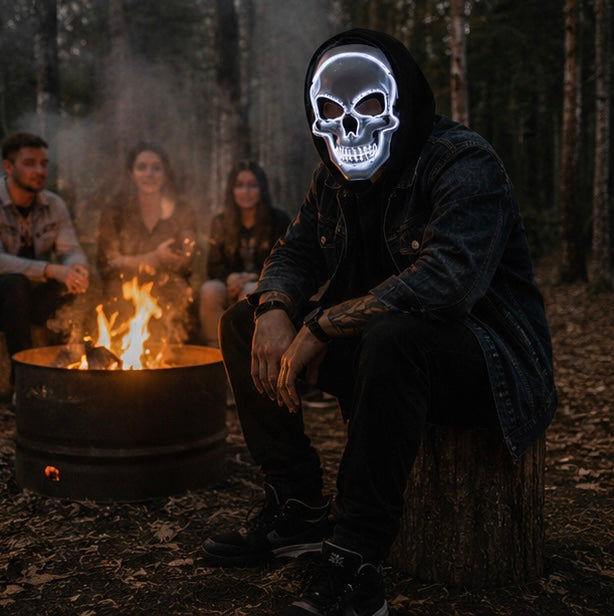 Verlicht Schedel Masker LED Volgelaat Halloween Cosplay Carnaval Feestartikelen Theater Mysterieus Griezel | Sulvida