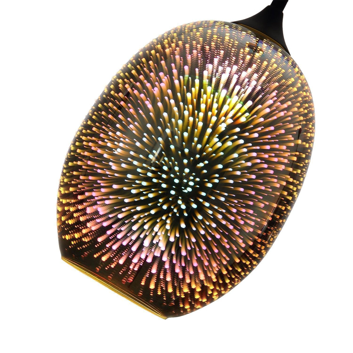 Glazen Hanglamp met 3D Vuurwerk Effect Gekleurde Bol Moderne Eetkamerlamp Plafondverlichting E26 Fitting | Sulvida