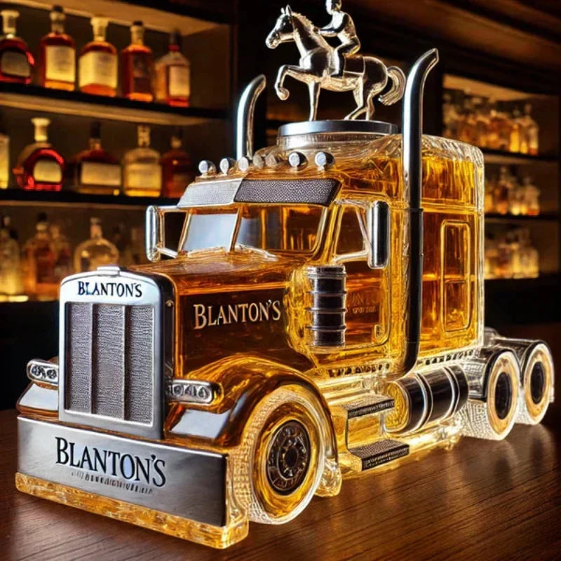 Carafe en verre en forme de camion pour whisky et spiritueux, décoration de bar, bar à domicile, salon, cadeau | Sulvida