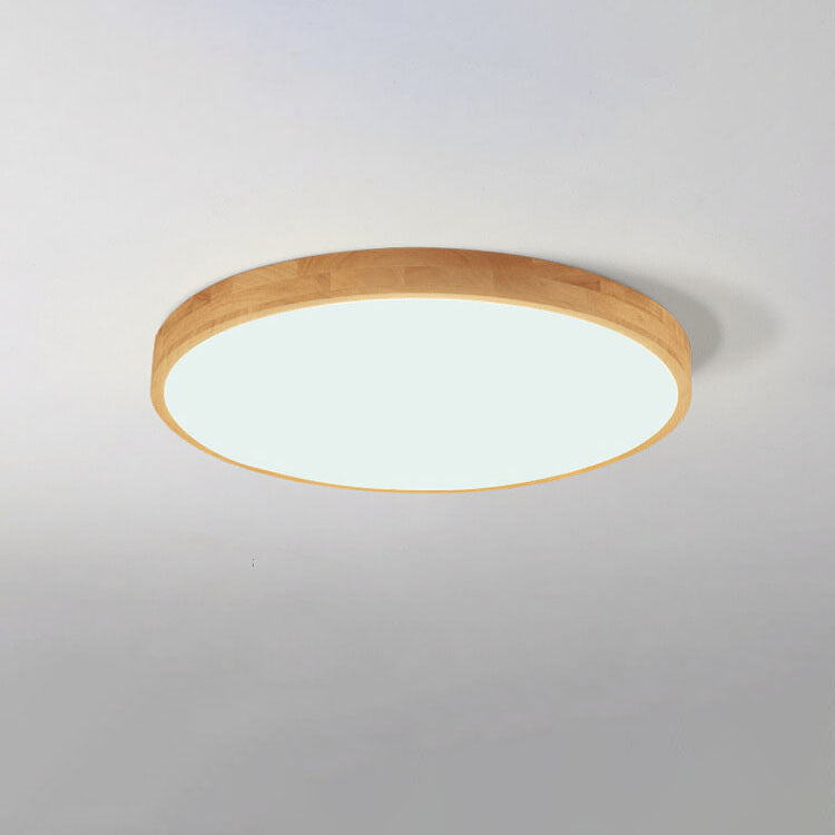 Ronde plafondlamp hout met geïntegreerde LED ultradun dimbaar warm licht voor woonkamer slaapkamer modern | Sulvida