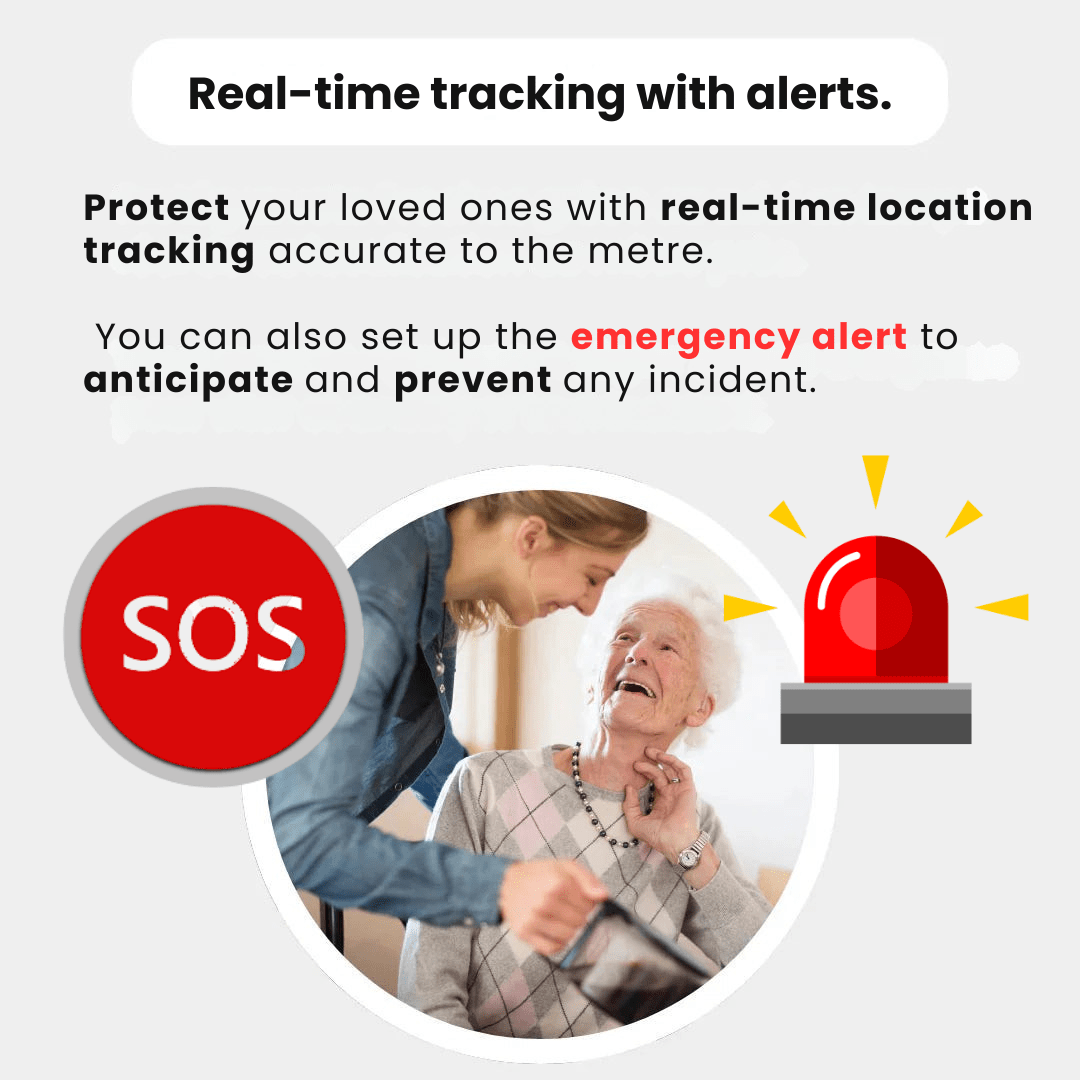 GPS-tracker voor senioren IP67 waterdicht met realtime locatie, iOS-app compatibel, SOS-knop en lange batterijduur | Sulvida