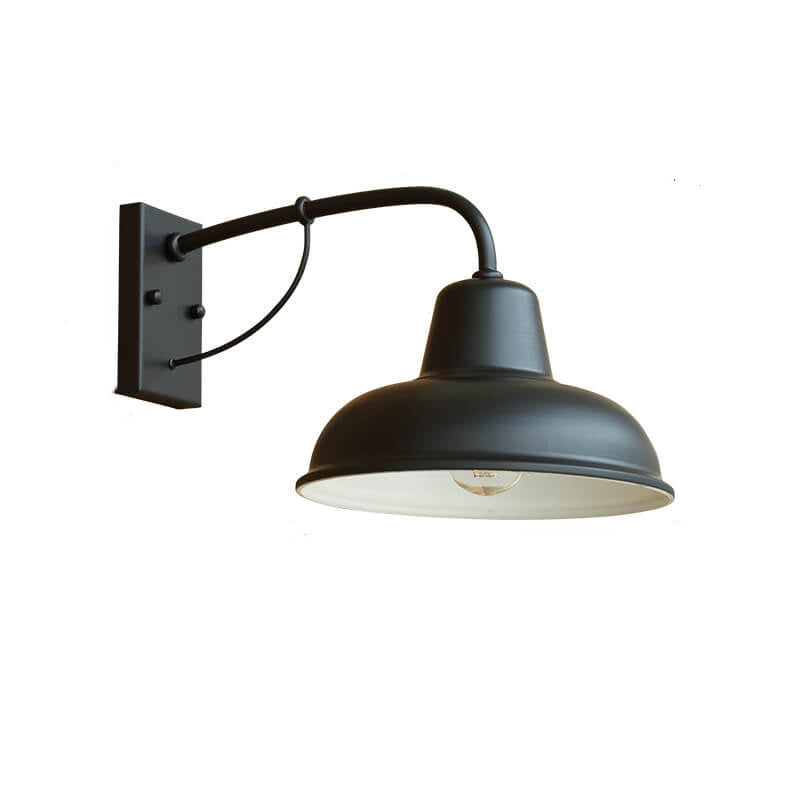 Metalen wandlamp buiten vintage zwart waterdicht 26 cm industrieel sfeerlicht gevellamp tuin terras balkon | Sulvida