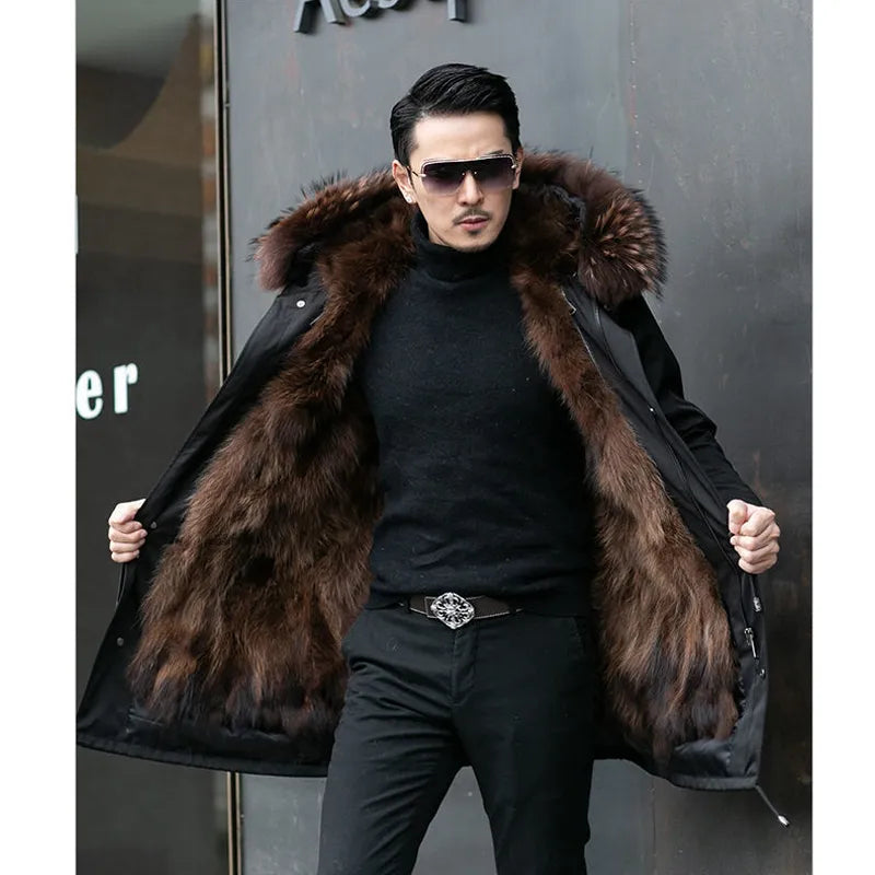 Parka d’hiver doublée longue pour homme, chaude, épaisse, avec capuche, noir, marron, gris, imperméable et respirante, veste d’extérieur | Sulvida