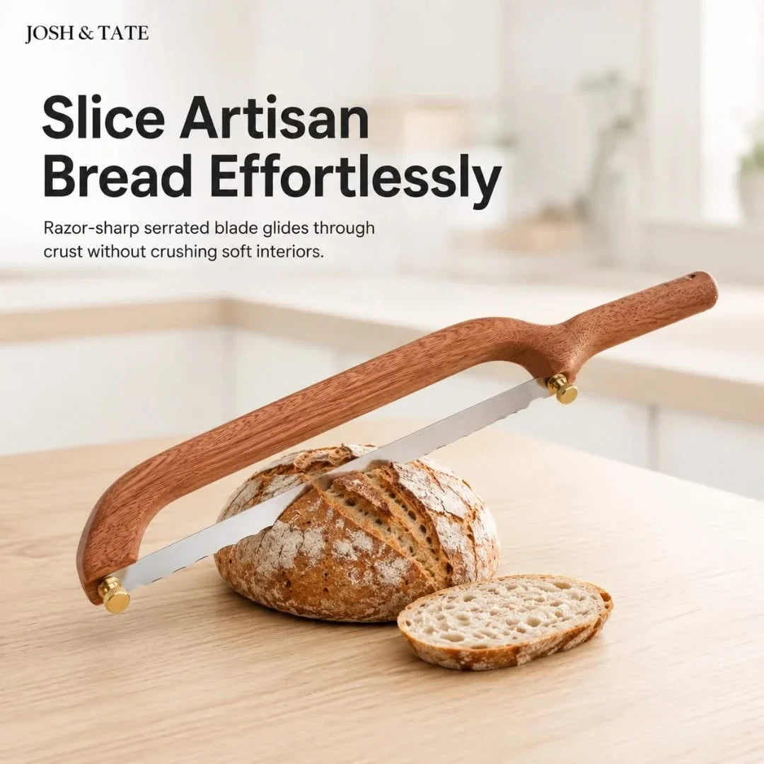 Artisan Bow Bread Knife Broodmes Verstelbaar Zaagblad Roestvrij Staal Professionele Broodsnijder Keuken | Sulvida