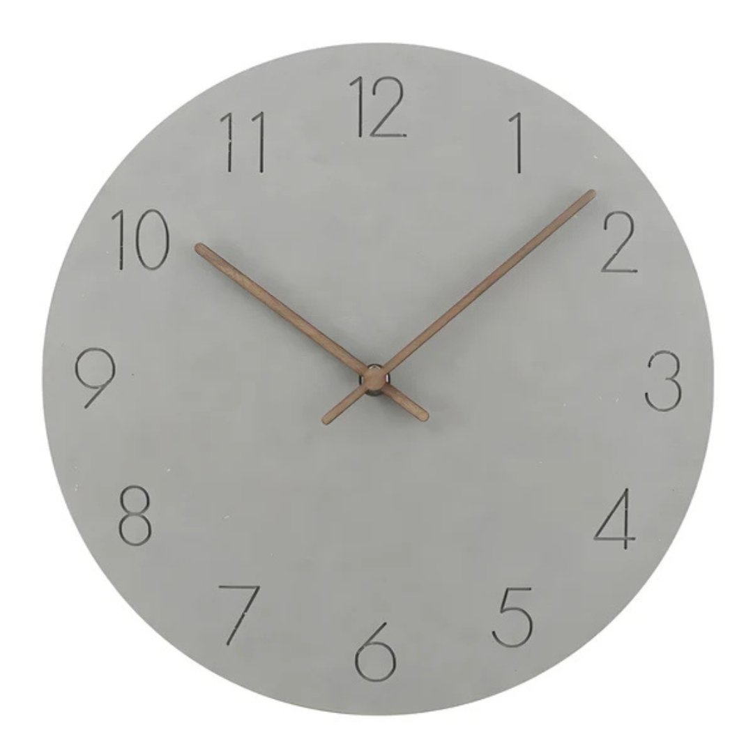 Houten wandklok met stille uurwerk Ø29cm scandinavisch design woonkamer slaapkamer kantoor wand decoratie | Sulvida