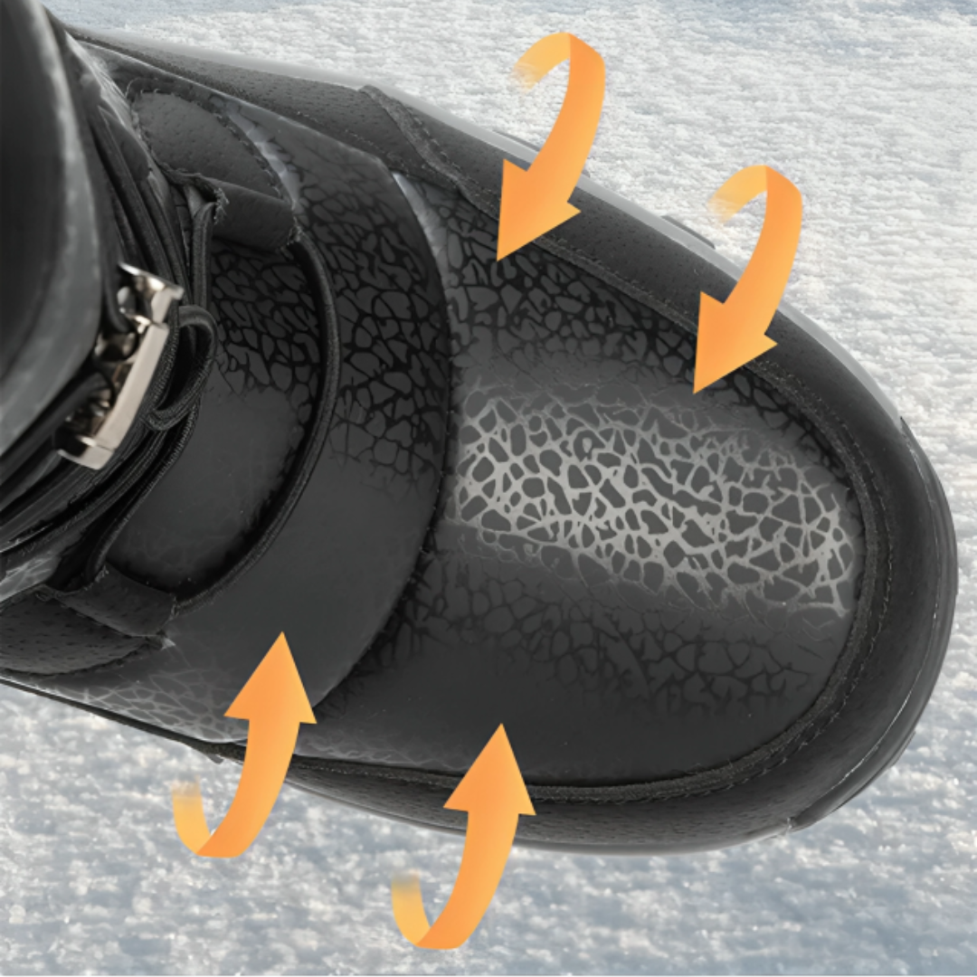 Dames Winterlaarzen Waterdicht Gevoerd Plateauzool Klittenband Warme Snowboots Antislip Comfort Dik Outdoor | Sulvida