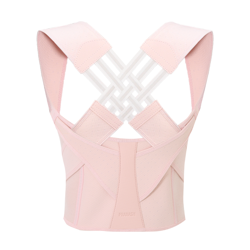 Verstelbare Houdingscorrector Rugband Zwart Beige Roze Ademend Comfortabel Pijnverlichting Houding Ondersteuning | Sulvida