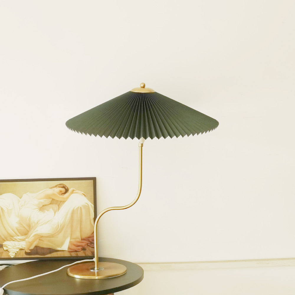 Retro Tafellamp Plissé Kap Stoffenlamp Metaal 63cm Vintage Design Sfeerlicht Leeslamp Woonkamer Sfeerverlichting | Sulvida