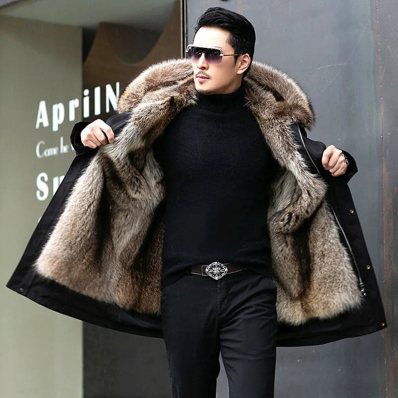 Parka d’hiver doublée longue pour homme, chaude, épaisse, avec capuche, noir, marron, gris, imperméable et respirante, veste d’extérieur | Sulvida
