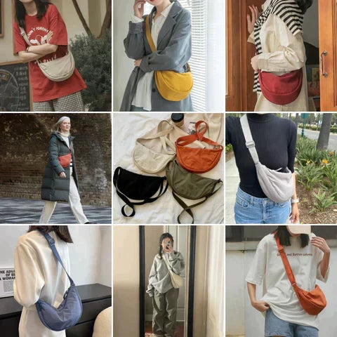 Halvemaanvormige Schoudertas Kunstleer Chic Design Dames Handtas Elegante Everyday Bag Vintage Stijl Mode | Sulvida