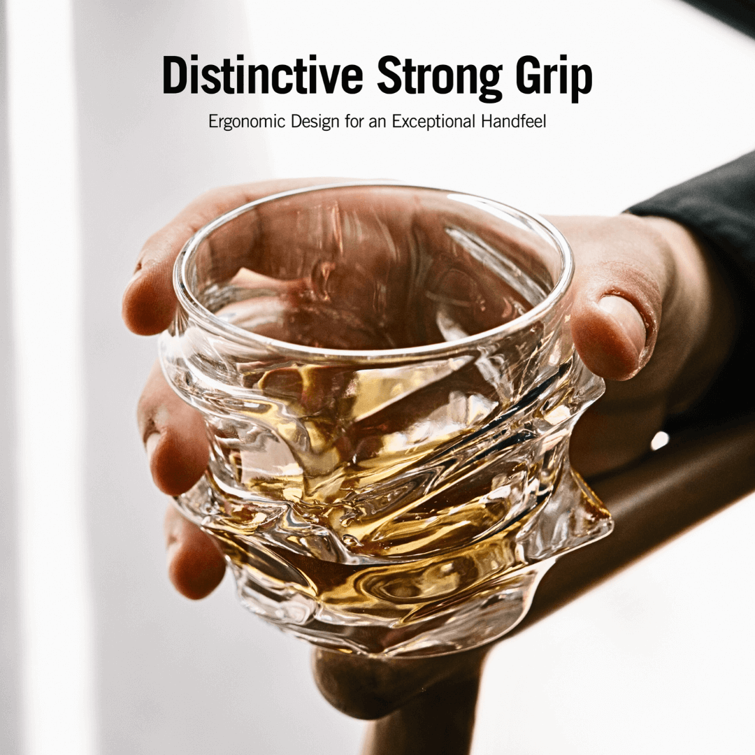 Japans Kristallen Whiskyglas met Geribbelde Structuur voor Optimale Grip Smaakbeleving en Stijlvol Serveren | Sulvida
