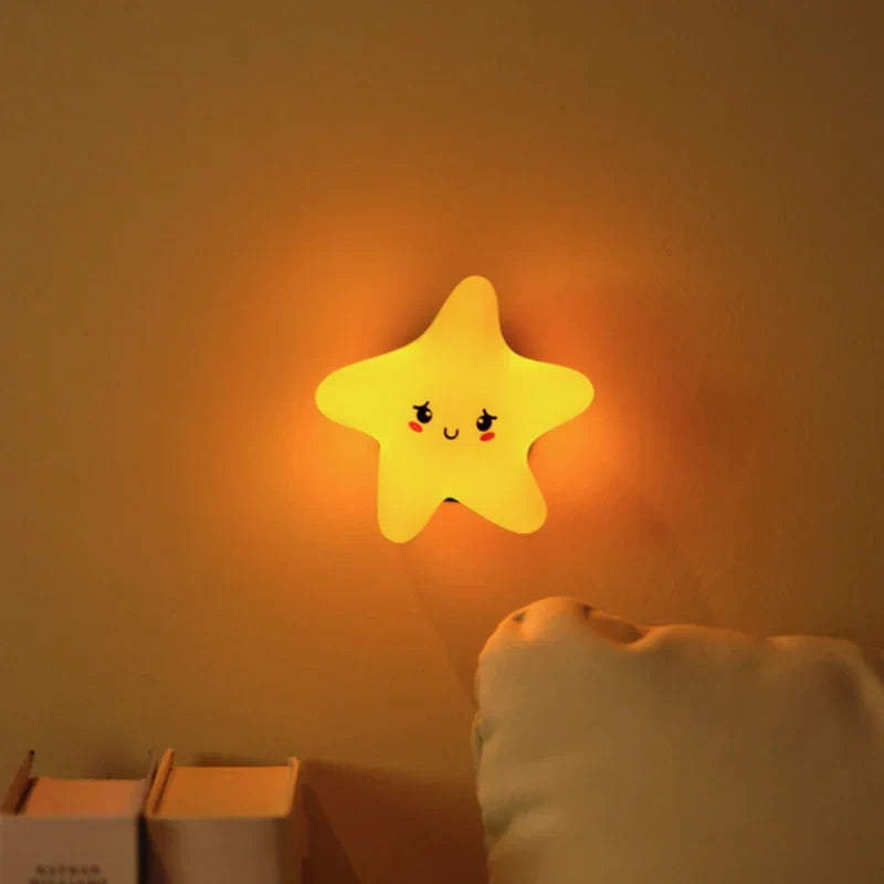 Kindernachtlampje Ster Maan Wolk Oplaadbaar LED Warm Wit Nachtverlichting Kinderen USB Veilig Nachtlamp | Sulvida