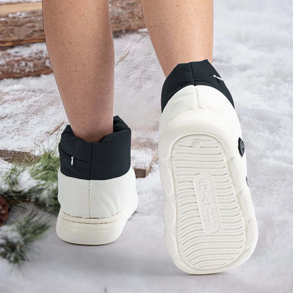 Verwarmde Pantoffels met Verstelbare Voetwarmers Oplaadbaar Huissloffen Warme Winterschoenen voor Binnen | Sulvida