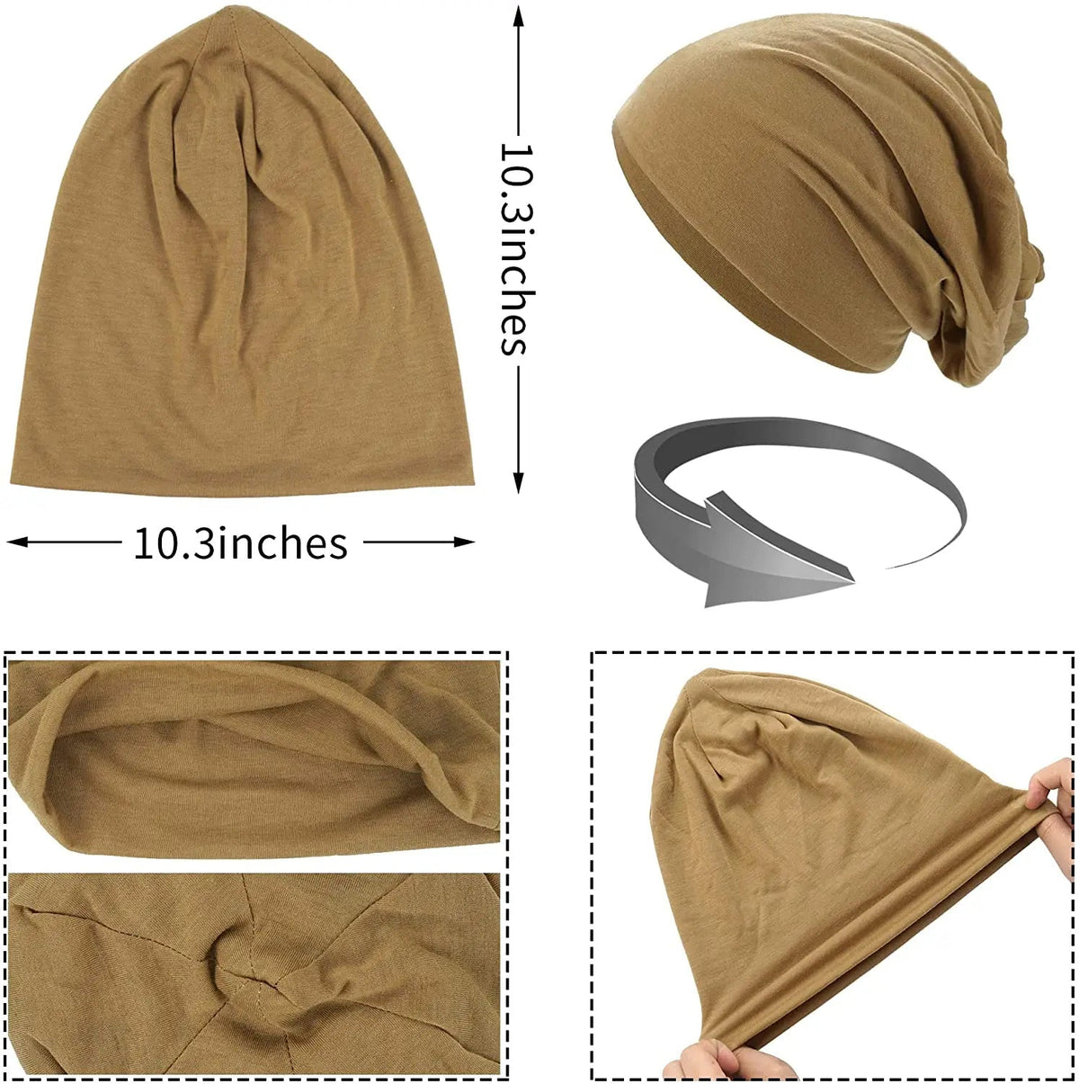 Gevoerde Slouch Muts Gebreide Wintermuts Warme Beanie Cap Unisex Effen Kleur Zachte Gebreide Muts voor Herfst Winter | Sulvida