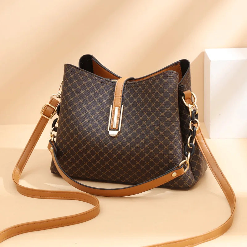 Schoudertas Dames Vintage Designstijl PU-Leer Beige Koffie Zwart Bruin Dagelijks Gebruik Mode Handtas | Sulvida