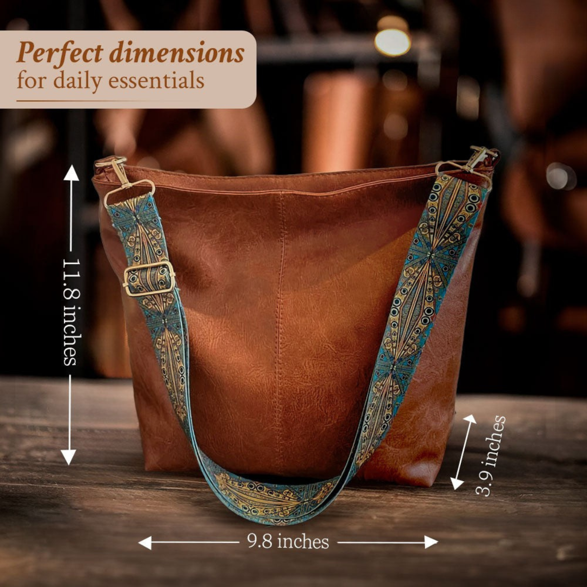 Vintage Leren Schoudertas Dames Premium Kwaliteit Magnetische Sluiting Verstelbare Riem Crossbody Handtas | Sulvida