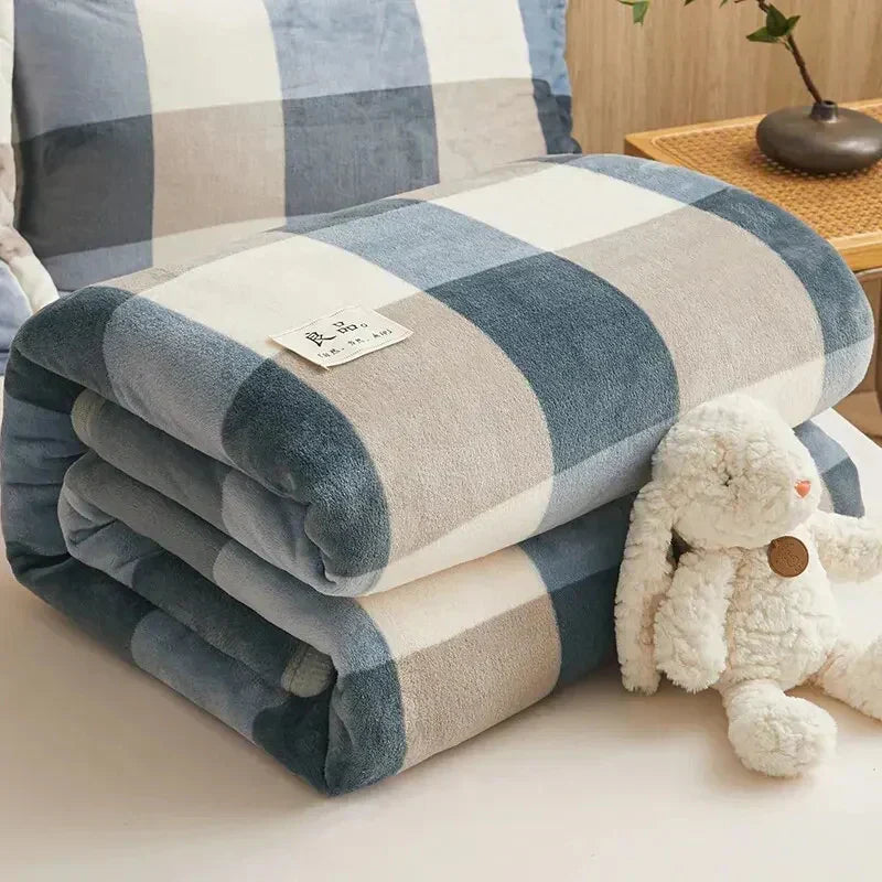 Dikke Fleece Plaid FleeceVarm Effen Warm Winter Fleecedeken Woonkamer Bank Bed Eenkleurig Donzig Zacht | Sulvida