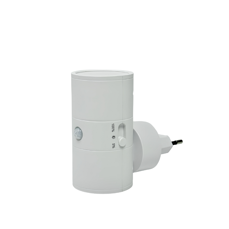 Dimbare LED-Nachtlamp voor in het Stopcontact met Trekschakelaar – Compact Stekkerlampje voor Gang, Slaapkamer en Toilet in Strak Modern Design – Stekkerverlichting Met Warmlicht Sfeerverlichting | Sulvida