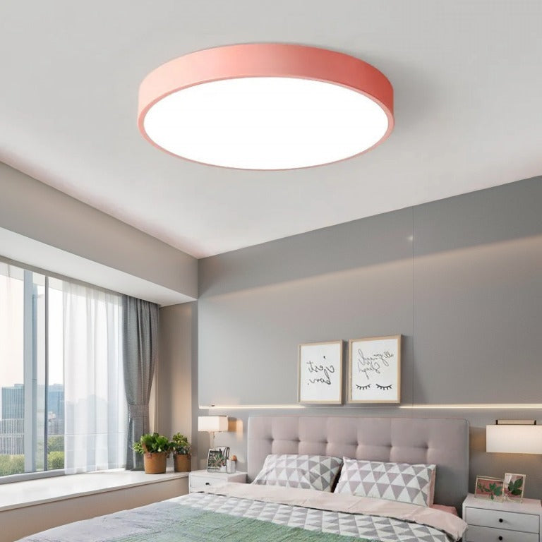 Ronde LED-plafondlamp dimbaar met modern design voor woonkamer slaapkamer gang en hal stijlvol energiezuinig | Sulvida