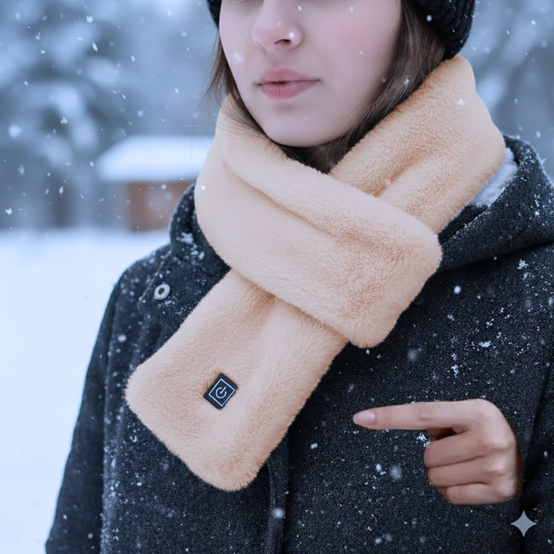 Verwarmde Halsdoek met USB-C Aansluiting 3 Temperatuurstanden Unisex Nekwarmer Sjaal voor Herfst Winter | Sulvida