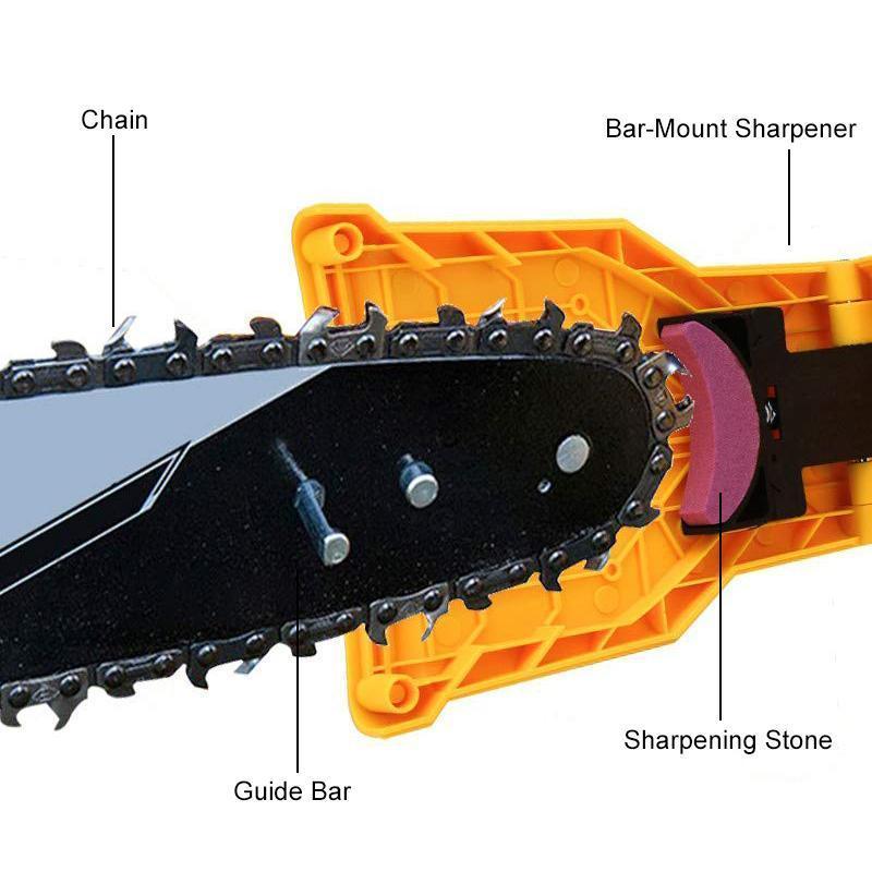 Universele Kettingzaagslijper Handgereedschap Metaal Nylon Geel Duurzaam Multifunctioneel Compact 21 cm | Sulvida