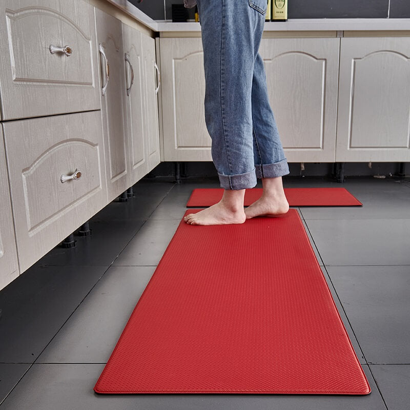 Anti-vermoeidheidsmat Keuken Waterdicht PVC 1cm Dik Antislip Stamat Wasbaar Ruitmotief Comfortabel Staan | Sulvida